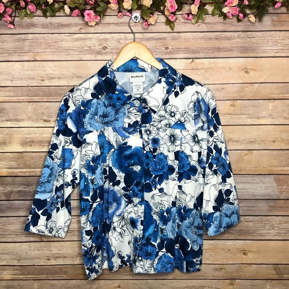 🌷5 for $25 Bon Worth Floral Lightweight Jacket